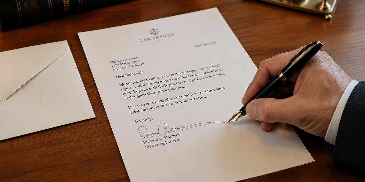 Writing a letter at a desk
